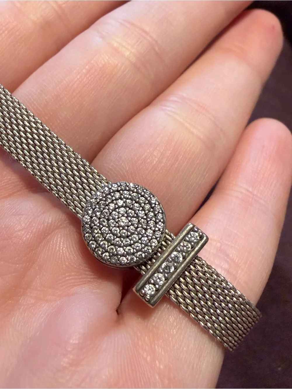 pandora bracelet and 2 clip charms - Picture 2 of 2